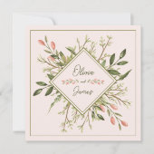 結婚のエレガント森離れ 招待状 (正面)