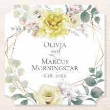 結婚のエレガント陽気な黄色い牡丹の花