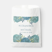 結婚のエレガント飴はミニマルなアジサイを好む フェイバーバッグ (正面)