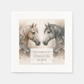 結婚のエレガント馬 スタンダードカクテルナプキン (正面)