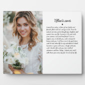 結婚のエレガントKeepsake写真離れ() フォトプラーク (正面)