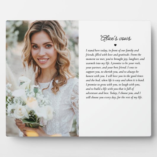 結婚のエレガントKeepsake写真離れ() フォトプラーク (正面)