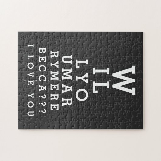 結婚のオプティシャンカスタムチャート ジグソーパズル (横)