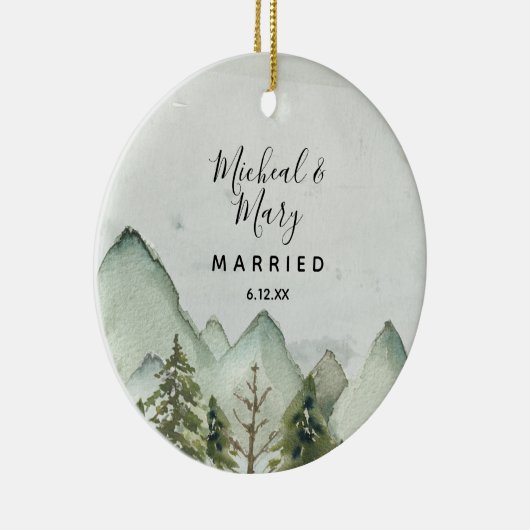 結婚のオーナメントギフト山松 セラミックオーナメント (右)