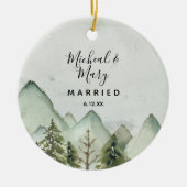 結婚のオーナメントギフト山松 セラミックオーナメント (正面)