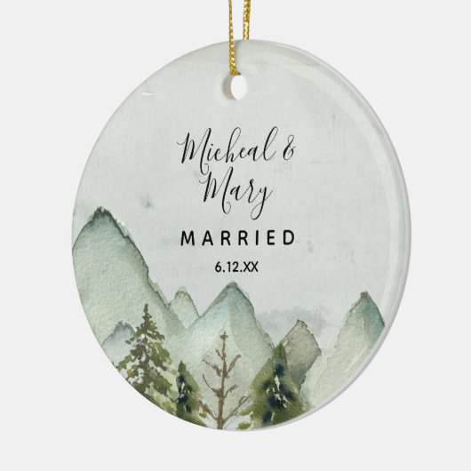 結婚のオーナメントギフト山松 セラミックオーナメント (左)