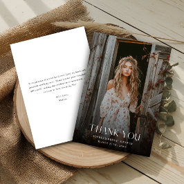 結婚のオーバーレイブライダルシャワー写真 サンキューカード