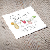 結婚のカクテルシンプル応援かわいい スタンダードカクテルナプキン