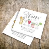 結婚のカクテルシンプル応援かわいい スタンダードカクテルナプキン