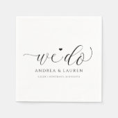 結婚のカクテルナプキシンプルンスエレガントスクリプト スタンダードカクテルナプキン (正面)