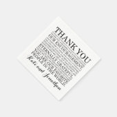 結婚のカクテルナプキンスパーソナライズされたナプキンセット スタンダードカクテルナプキン (角)