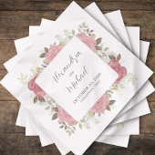 結婚のカクテルパーソナライズされたバエレガントルゴーニュ スタンダードカクテルナプキン