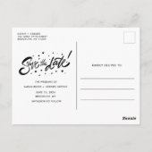 結婚のカジュアル写真予算の保存日 ポストカード (裏面)