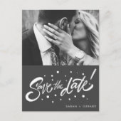 結婚のカジュアル写真予算の保存日 ポストカード (正面)