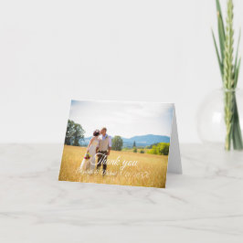 結婚のカスタマイズ可能なThank Youフラットカード サンキューカード