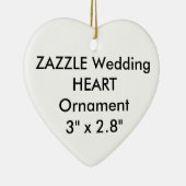 結婚のカスタムハートのオーナメント装飾 セラミックオーナメント (右)