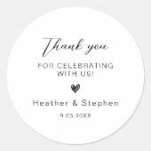 結婚のカスタムパーティーに対し祝て ラウンドシール (正面)