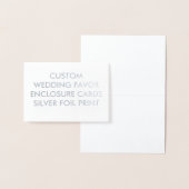 結婚のカスタムプリントカード付きシルバー 箔カード (ディスプレー)