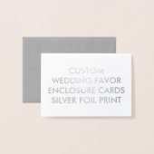結婚のカスタムプリントカード付きシルバー 箔カード (封筒付き正面)