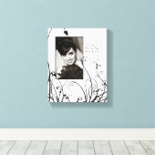 結婚のカスタムポートレート キャンバスプリント (インサイチュ (ウッドフロア))