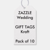 結婚のカスタムラベルKRAFT, GRAY Twine ギフトタグ (正面)