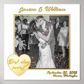 結婚のカスタム写真最高の日Everホイルプリント 箔ポスター (正面)