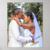 結婚のカスタム写真最高の日Everホイルプリント 箔ポスター (正面)
