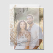 結婚のカスタム文字エレガント金ゴールド ベラム紙招待状 (オフセット (カップル))