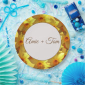 結婚のカスタム紙プレート，黄色のダッフォジル ペーパープレート (パーティー)