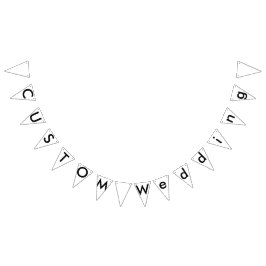 結婚のカスタムBunting Bannerクラシック - Triangle バンティングフラッグ