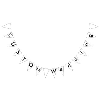 結婚のカスタムBunting Bannerクラシック - Triangle バンティングフラッグ
