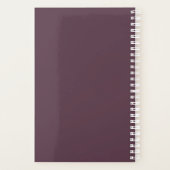 結婚のカスタムPhoto Cassis Purpleスクリプエレガントト プランナー手帳 (裏面)