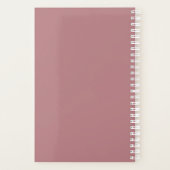 結婚のカスタムPhoto Dustyバラエレガントスクリプト プランナー手帳 (裏面)