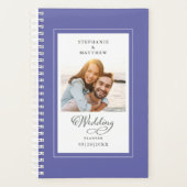 結婚のカスタムPhoto Periwinkleスクリプエレガントト プランナー手帳 (正面)