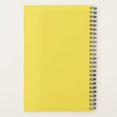 結婚のカスタムPhoto Yellow White エレガント Script プランナー手帳 (裏面)