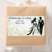 結婚のカップルフローラ背景ラベル名タグ ラベル (インサイチュ)