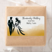 結婚のカップル抽象芸術背景ラベル名タグ ラベル (インサイチュ)