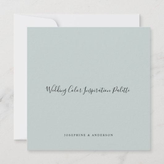 結婚のカラーインスピレーションパレットカード 招待状 (裏面)