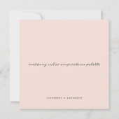 結婚のカラーインスピレーションパレットカード 招待状 (裏面)