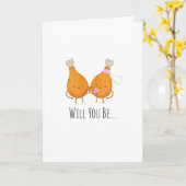 結婚のカード – 私のウィングウーマンになる？ カード (黄色い花)