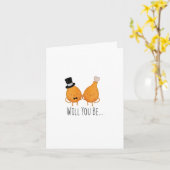 結婚のカード – 私のウィングマンになってくれるか？ カード (黄色い花)