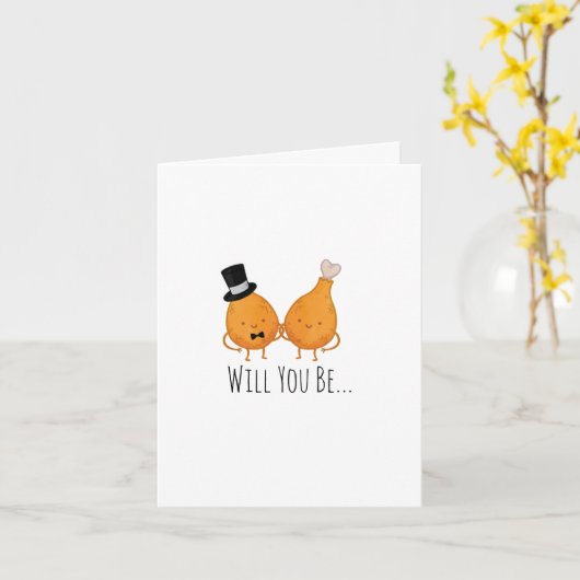 結婚のカード – 私のウィングマンになってくれるか？ カード (黄色い花)