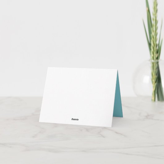 結婚のガウンビーチをテーマにしたブライダルありがとう サンキューカード (裏面)