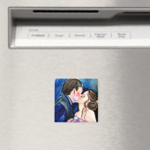 結婚のキスウォーターカラーアート マグネット (インサイチュ (食洗機))