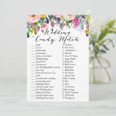 結婚のキャンディマッチ園ブライダルシャワーゲーム5x7 招待状 (スタンド正面)