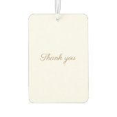 結婚のギフト愛する美しいフローラありがとう カーエアーフレッシュナー (裏面)