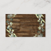 結婚のギフト登録ユーカリ素朴国 名刺 (裏面)