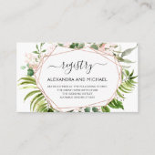 結婚のギフト登録原典ユーカリ緑 名刺 (正面)