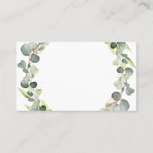 結婚のギフト登録原典ユーカリ緑 名刺 (裏面)