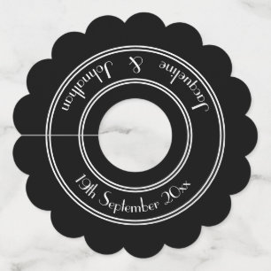 結婚のクラシック名前をカスタムする ワイングラスタグ